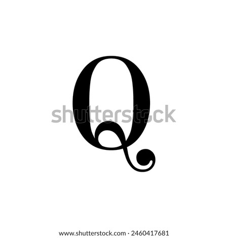 Q letter logo, Letter Q logo, Q letter icon Design black background. Luxury Q letter 