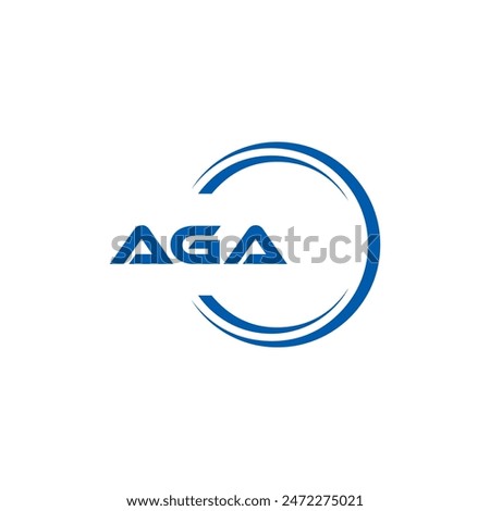 AGA logo. A G A design. White AGA letter. AGA, A G A letter logo design. A G A letter logo design in FIVE, FOUR, THREE, style. 