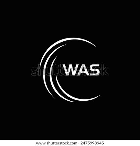 WAS logo. W A S design. White WAS letter. WAS, W A S letter logo design. W A S letter logo design 