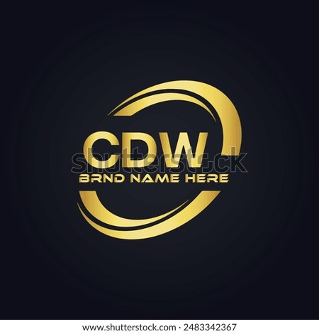 CDW triangle letter logo design with triangle shape. CDW triangle logo design monogram.