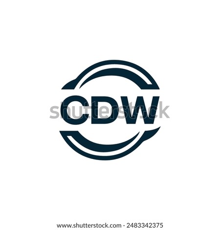 CDW triangle letter logo design with triangle shape. CDW triangle logo design monogram.