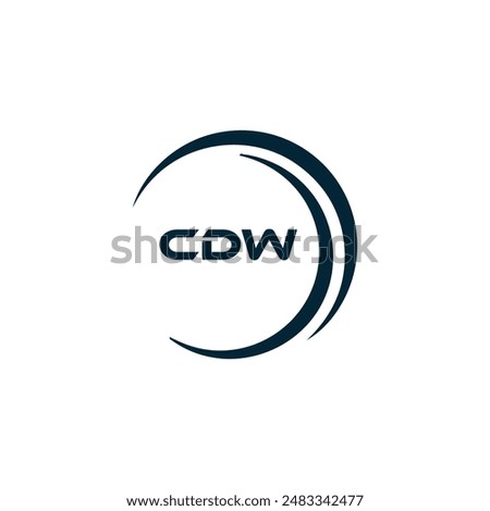 CDW triangle letter logo design with triangle shape. CDW triangle logo design monogram.