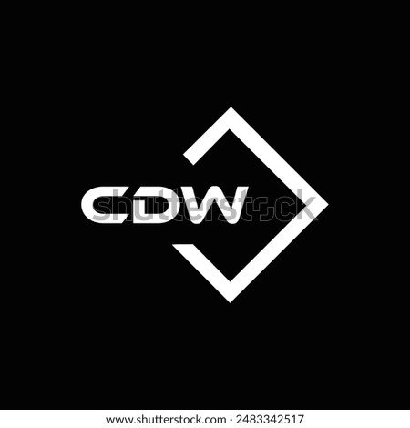 CDW triangle letter logo design with triangle shape. CDW triangle logo design monogram.