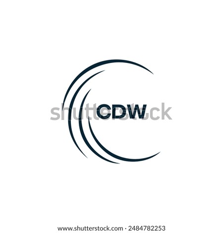 CDW triangle letter logo design with triangle shape. CDW triangle logo design monogram.