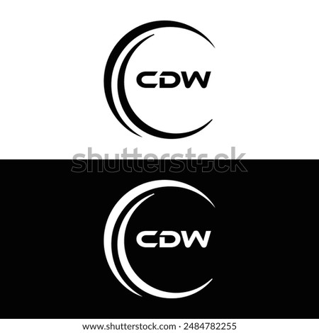 CDW triangle letter logo design with triangle shape. CDW triangle logo design monogram.