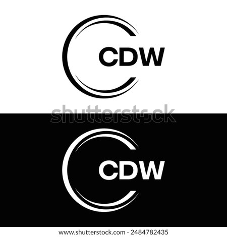 CDW triangle letter logo design with triangle shape. CDW triangle logo design monogram.