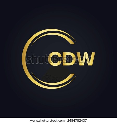 CDW triangle letter logo design with triangle shape. CDW triangle logo design monogram.