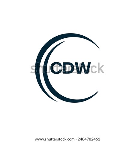 CDW triangle letter logo design with triangle shape. CDW triangle logo design monogram.