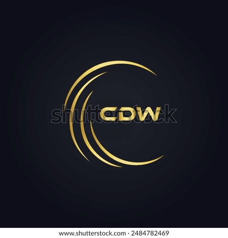 CDW triangle letter logo design with triangle shape. CDW triangle logo design monogram.