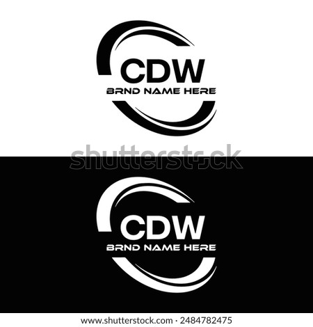 CDW triangle letter logo design with triangle shape. CDW triangle logo design monogram.