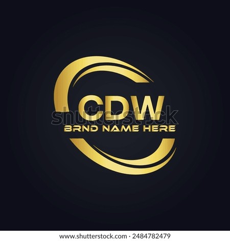 CDW triangle letter logo design with triangle shape. CDW triangle logo design monogram.