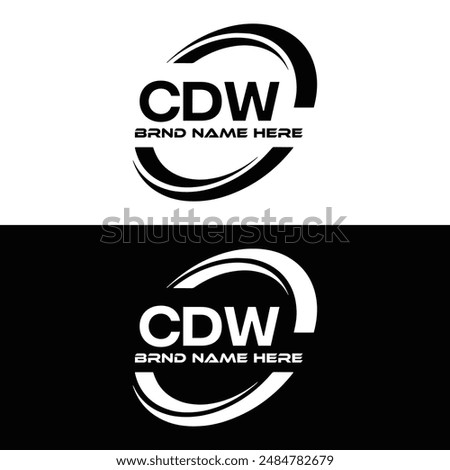 CDW triangle letter logo design with triangle shape. CDW triangle logo design monogram.