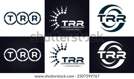 TRR logo. T R R design. White TRR letter. TRR, T R R letter logo design.