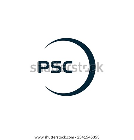 PSC logo. P S C design. White PSC letter. PSC, P S C letter logo design. P S C letter logo design in GOLD,