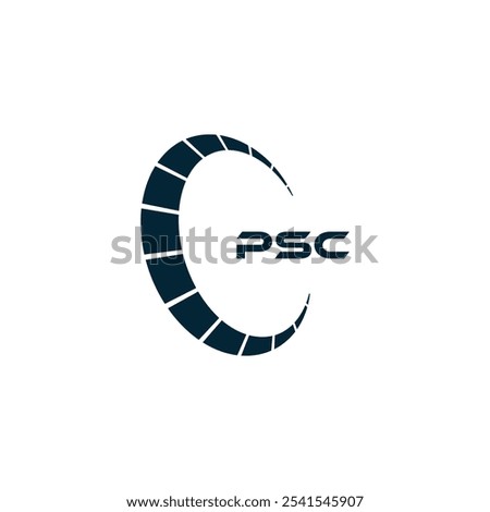 PSC logo. P S C design. White PSC letter. PSC, P S C letter logo design. P S C letter logo design in GOLD,