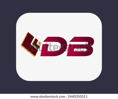 DB logo. DB creative initial latter logo.DB abstract.DB Monogram logo design.Creative and unique alphabet latter logo.