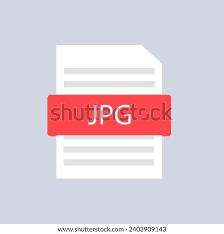 JPG file icon. Flat, red, document JPG file, JPG file icon. Vector icon