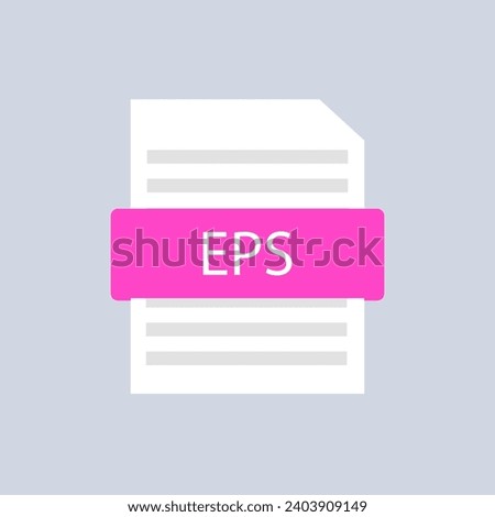 EPS file icon. Flat, pink, document EPS file, EPS file icon. Vector icon