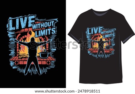 Live without limits | Motivational quote for Classic T-Shirt illustration vector