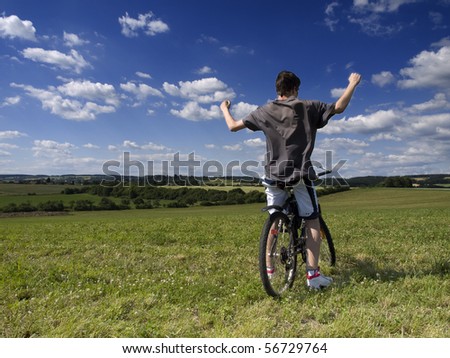 young man on bike