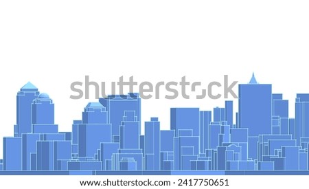 modern city panorama 3d illustration	