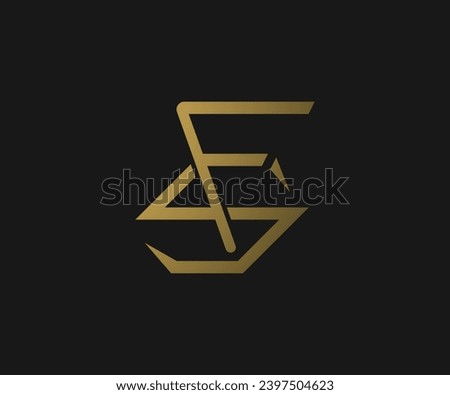 FS or SF initial abstract letter logo vector template.