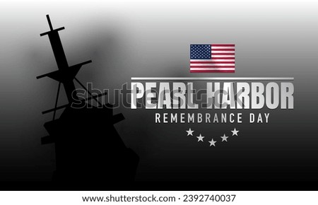 Pearl Harbor Remembrance Day Background Design. Vector Illustration.