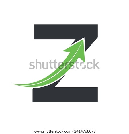 Initial Arrow Logo combine with letter Z vector template