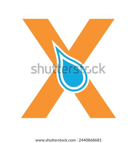 Hydro Logo combine with letter X vector template