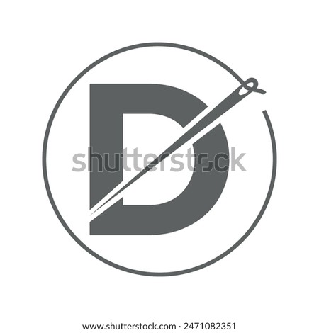 Tailor Logo combine with letter D vector template