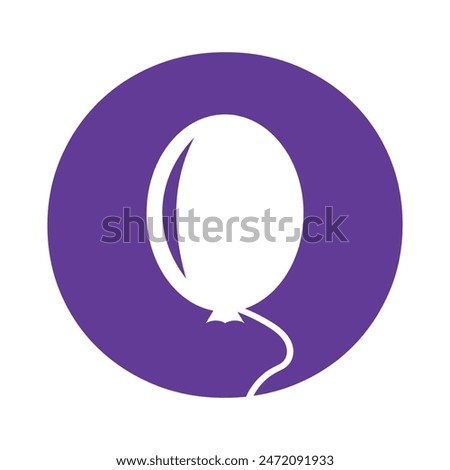 Initial Air Balloon Logo combine with letter O vector template