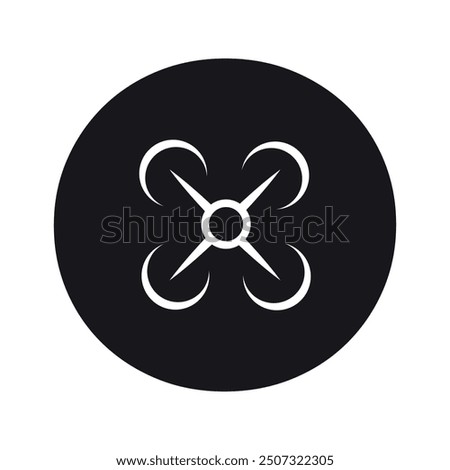 Initial drone Logo combine with letter O vector template