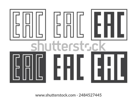 The EAC icon set indicates product certification per the standards of the Eurasian Economic Union.