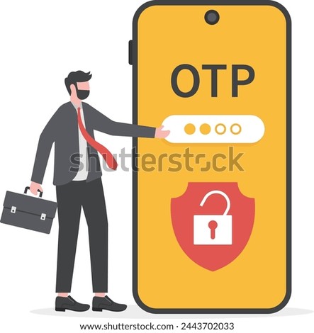 OTP authentication and Secure Verification, Never share OTP and Bank Details concept

