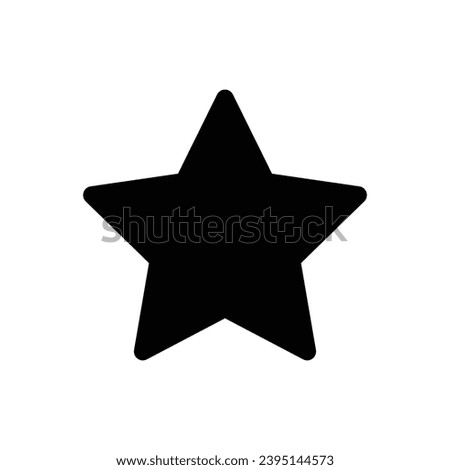 Star filled icon. Simple vector sign