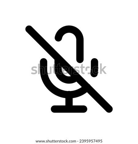 Mic off icon. Simple vector sign
