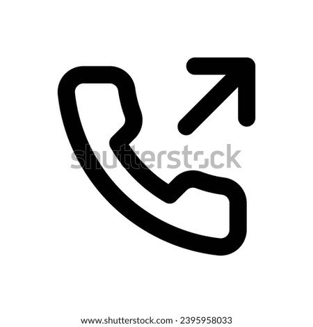 Phone outgoing icon. Simple vector sign