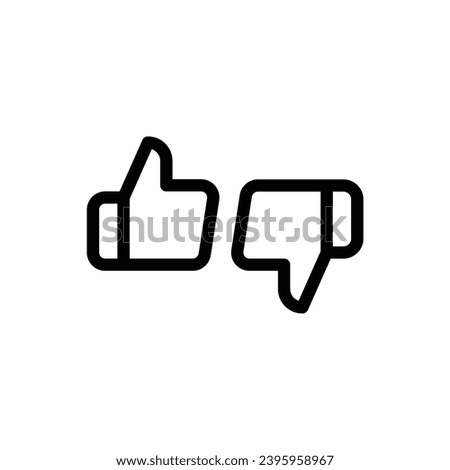 Like Dislike icon. Simple vector sign