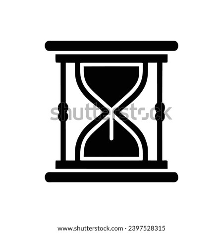 Hourglass filled icon. Simple vector sign