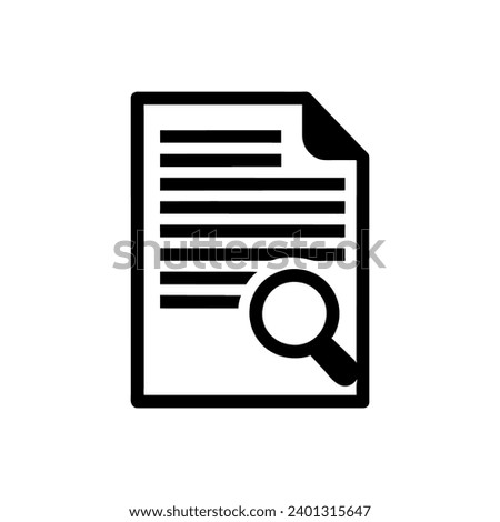 Search document icon. Simple vector sign