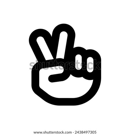 hand_peace icon. Simple vector sign