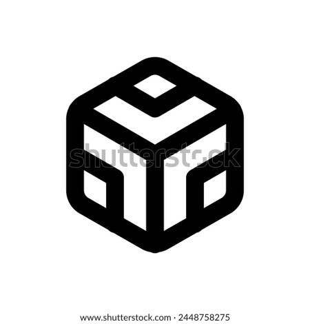 codesandbox icon. Simple vector sign