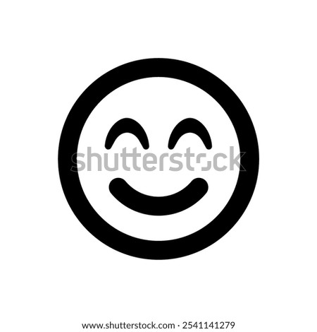 face_smile_beam icon. Simple vector sign