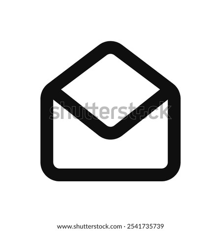 mail_open icon. Simple vector sign.