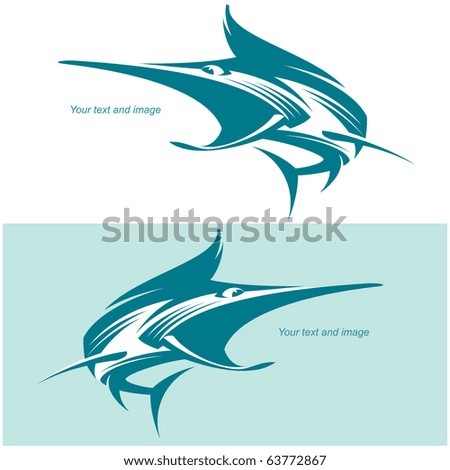 Fish Marlin. Vector illustration