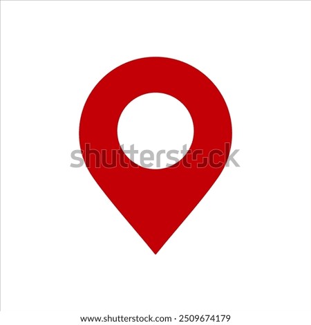 Location or map pin icon. red location pin symbol vector