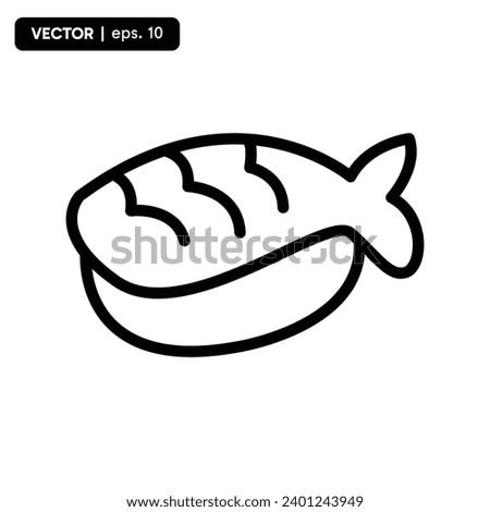 sushi icon, japanese food icon. vector eps 10