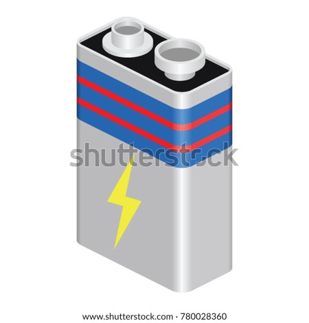 Isometric Nine Volt Battery