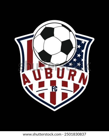 auburn fc football t shirt design. this vector for t shirt and other uses.