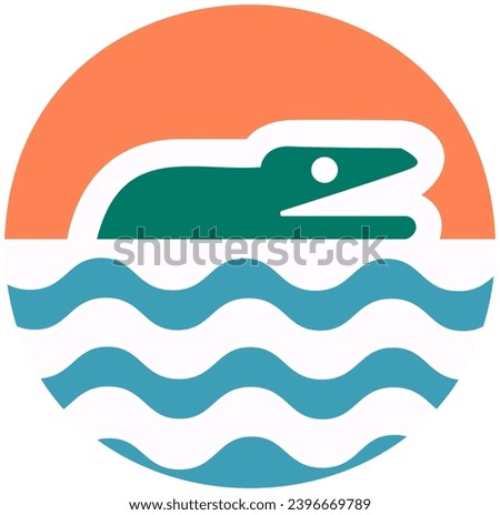 Logo Design Lacoste Sign Style on textured Sea background